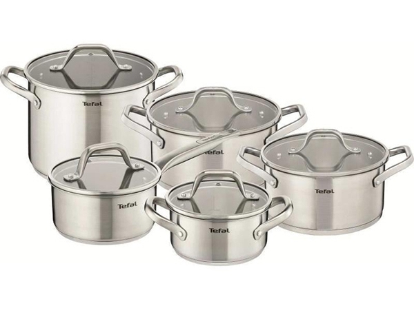 Set de vase TEFAL Intuition, 10 piese, 1.3-6l, 16-24cm, inox, argintiu Set de vase TEFAL Intuition, 10 piese, 1.3-6l, 16-24cm, inox, argintiu
