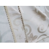 Fata de masa damasc de lux 380x170 ivory-rose cu dantela brodata