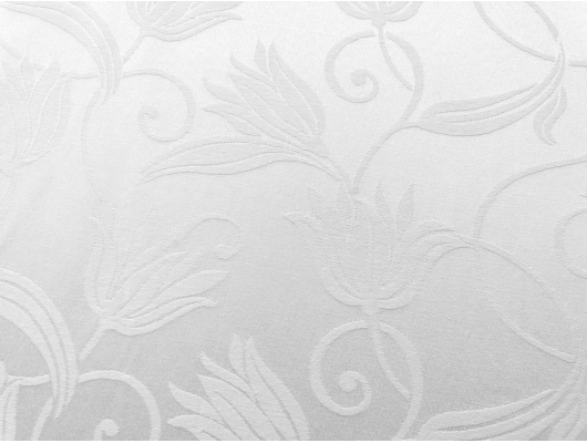Fata de masa damasc gros calitate I alb, 150x250 cm, Spring Flowers