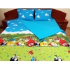 Lenjerie de pat de lux Angry Birds Duo Azur, 2 persoane, bumbac calitate I Lenjerie de pat de lux Angry Birds Duo Azur, 2 persoane, bumbac calitate I