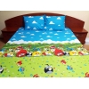 Lenjerie de pat de lux Angry Birds Duo Azur-M, 2 persoane, bumbac calitate I